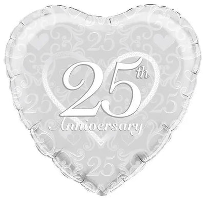 18IN 25TH ANNIVERSARY FILIGREE FOIL BALLOON Daisy Devotion