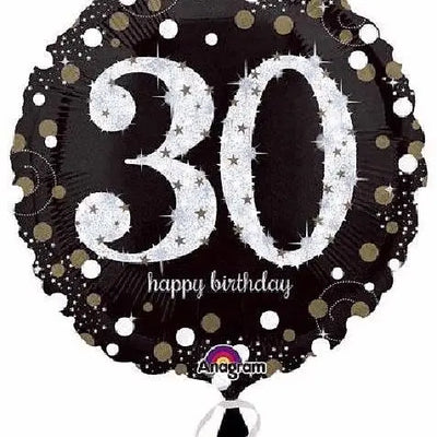 18IN 30TH BIRTHDAY GOLD SPARKLES FOIL BALLOON Daisy Devotion