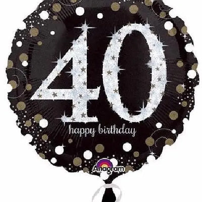 18IN 40TH BIRTHDAY GOLD SPARKLES FOIL BALLOON Daisy Devotion