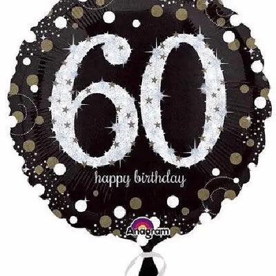 18IN 60TH BIRTHDAY GOLD SPARKLES FOIL BALLOON Daisy Devotion