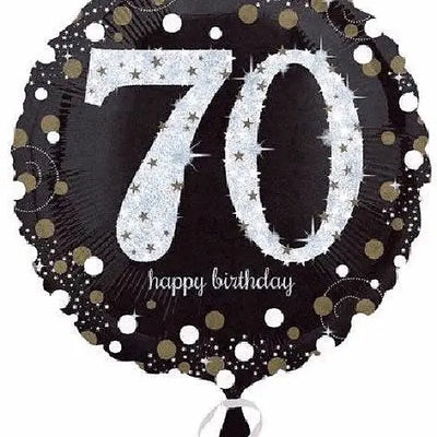 18IN 70TH BIRTHDAY GOLD SPARKLES FOIL BALLOON Daisy Devotion