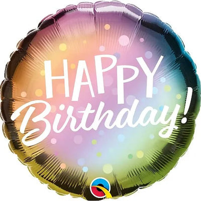 18IN BIRTHDAY METALLIC OMBRE & DOTS FOIL Daisy Devotion