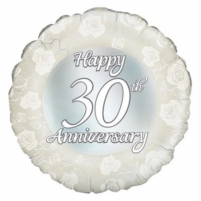 18IN HAPPY 30TH ANNIVERSARY FOIL BALLOON Daisy Devotion