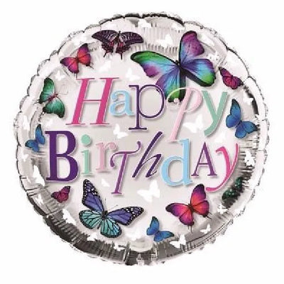 18IN HAPPY BIRTHDAY BUTTERFLY FOIL BALLOON Daisy Devotion