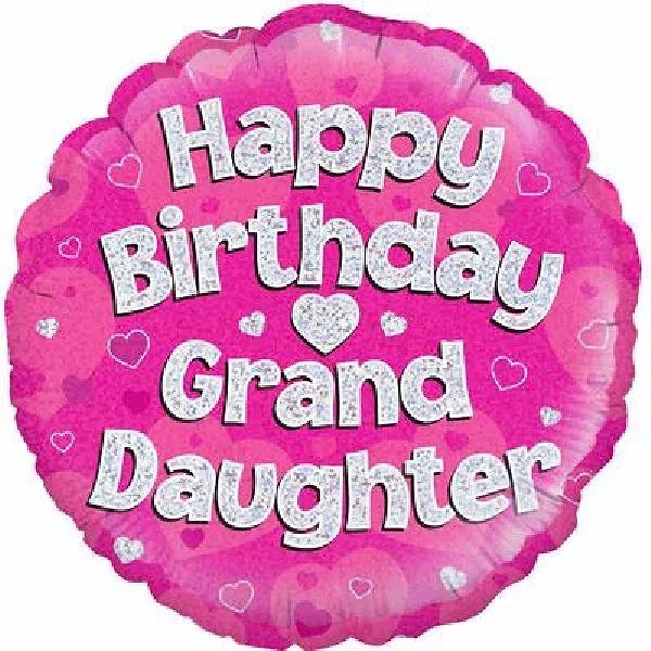 18IN HAPPY BIRTHDAY GRANDDAUGHTER PINK FOIL BALLOON Daisy Devotion