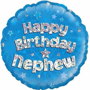 18IN HAPPY BIRTHDAY NEPHEW BLUE FOIL BALLOON Daisy Devotion
