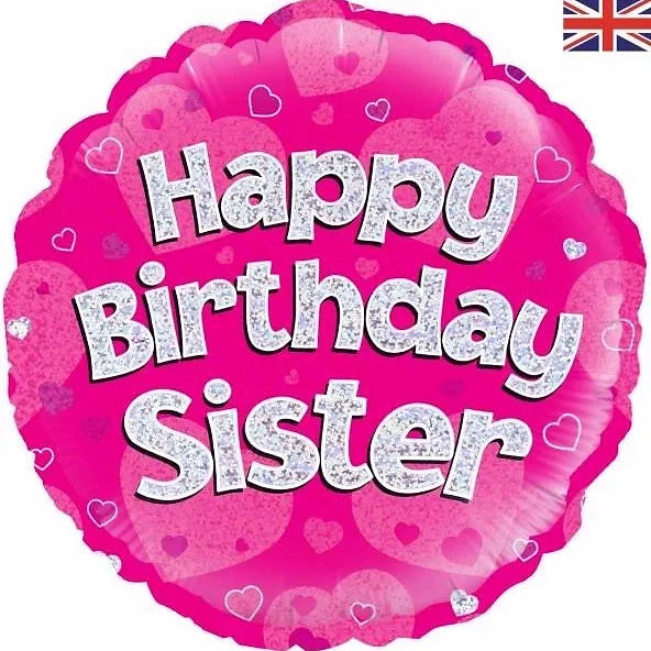 18IN HAPPY BIRTHDAY SISTER FOIL BALLOON Daisy Devotion