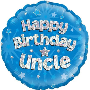 18IN HAPPY BIRTHDAY UNCLE BLUE FOIL BALLOON Daisy Devotion