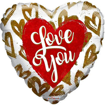 18IN HOLOGRAPHIC HEARTS LOVE FOIL BALLOON Daisy Devotion
