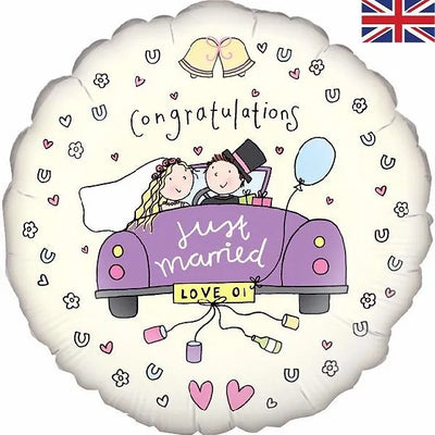 18IN JUST MARRIED FOIL BALLOON Daisy Devotion