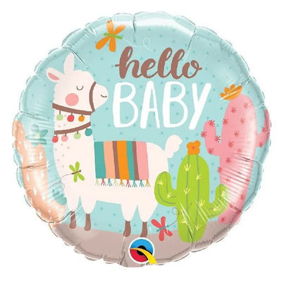 18IN LLAMA HELLO BABY FOIL BALLOON Daisy Devotion