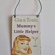 Gin & Tonic Mini Retro Style Sign Daisy Devotion