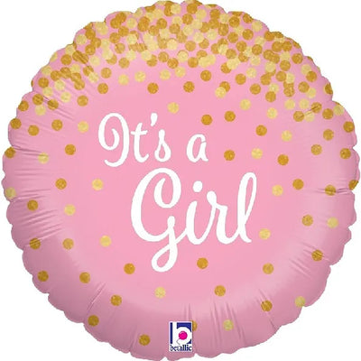 18IN GLITTERING ITS A GIRL FOIL BALLOON Daisy Devotion