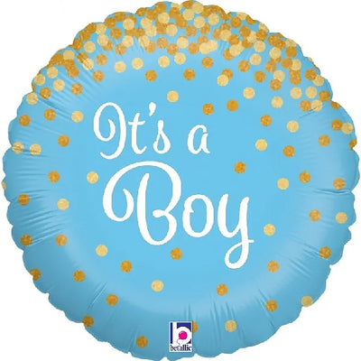 18IN GLITTERING ITS A BOY FOIL BALLOON Daisy Devotion