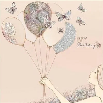 Balloons & Butterflies Happy Birthday Card Daisy Devotion