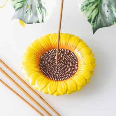 Sunflower Ceramic Incense Holder image 0