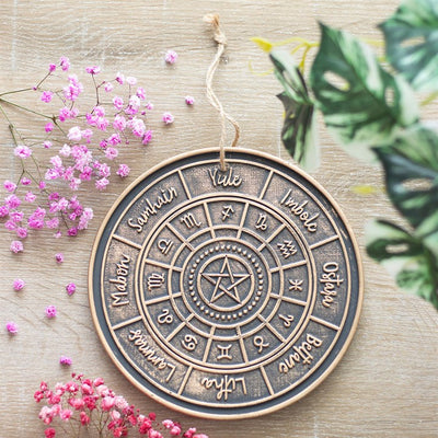 Wheel Of The Year BronzeTerracotta Plaque image 0