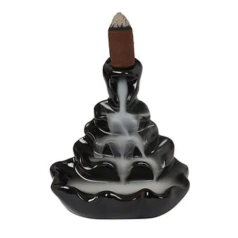 4-Tier Ripple Backflow Incense Burner Daisy Devotion