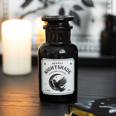 Mystic Raven Deadly Nightshade Apothecary Candle image 0