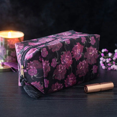 Dark Romance Floral Print Makeup Bag image 0