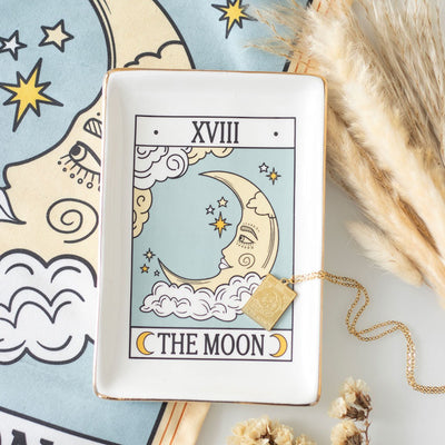 The Moon Vintage Tarot Trinket Dish image 0