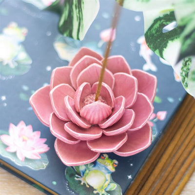 Pink Water Lily Incense Stick Holder image 0