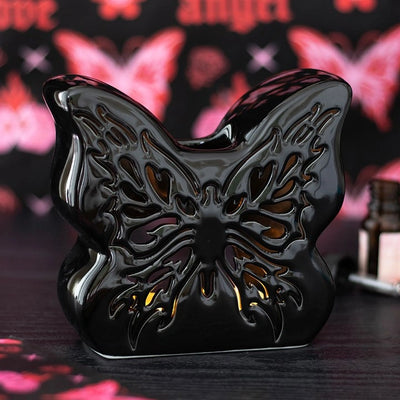 Black Cut-Out Butterfly Oil Burner image 0