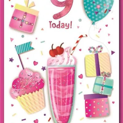 9th Birthday Card 2 Daisy Devotion