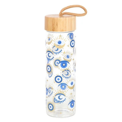 All Seeing Eye Reusable Glass Water Bottle Daisy Devotion