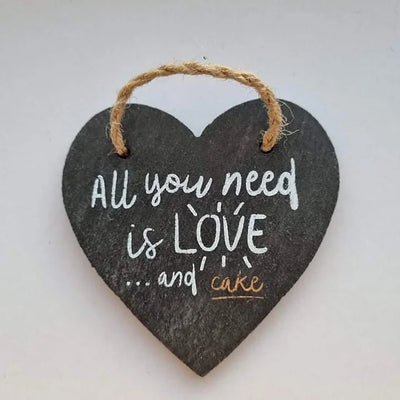 All You Need Is Love & Cake Slate Heart Daisy Devotion