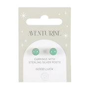 Aventurine Semi Precious Crystal Earrings Daisy Devotion