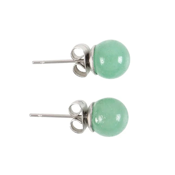 Aventurine Semi Precious Crystal Earrings Daisy Devotion