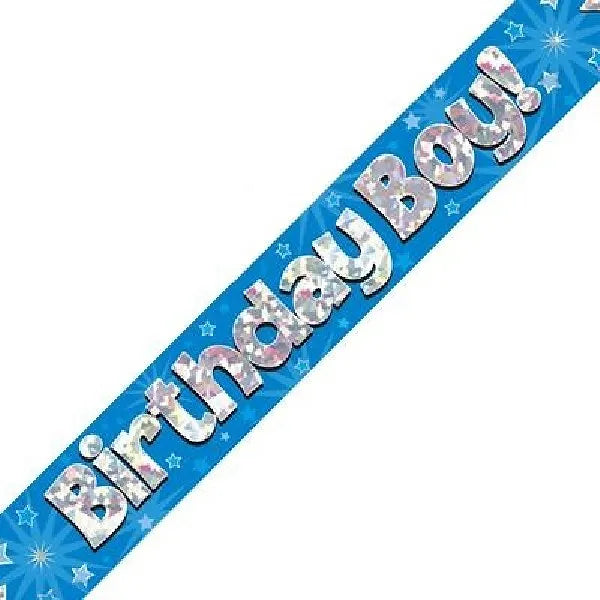 BIRTHDAY BOY 9FT FOIL BANNER Daisy Devotion