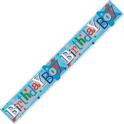 BIRTHDAY BOY 9FT FOIL BANNER Daisy Devotion