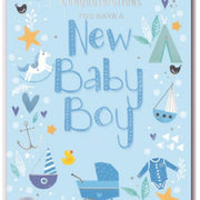 Baby Boy Card 2 Daisy Devotion