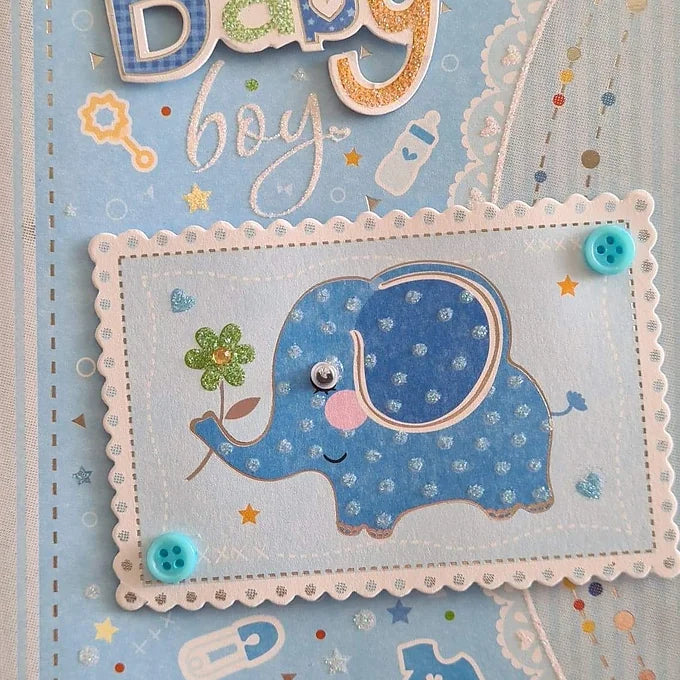 Baby Boy Card Daisy Devotion