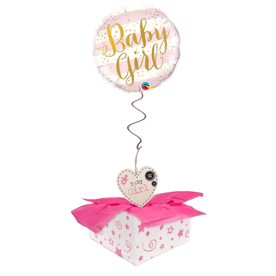 Baby Girl Balloon with Gift Weight Daisy Devotion