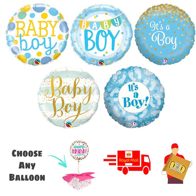 Balloon in a Box - Baby Boy Daisy Devotion