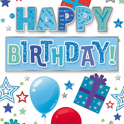 Balloons, Gifts, & Stars Birthday Card Daisy Devotion