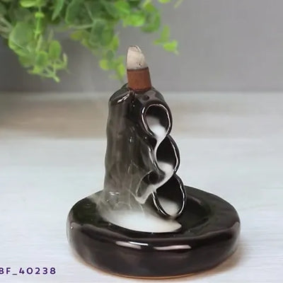 Bamboo Waterfall Backflow Incense Burner Daisy Devotion