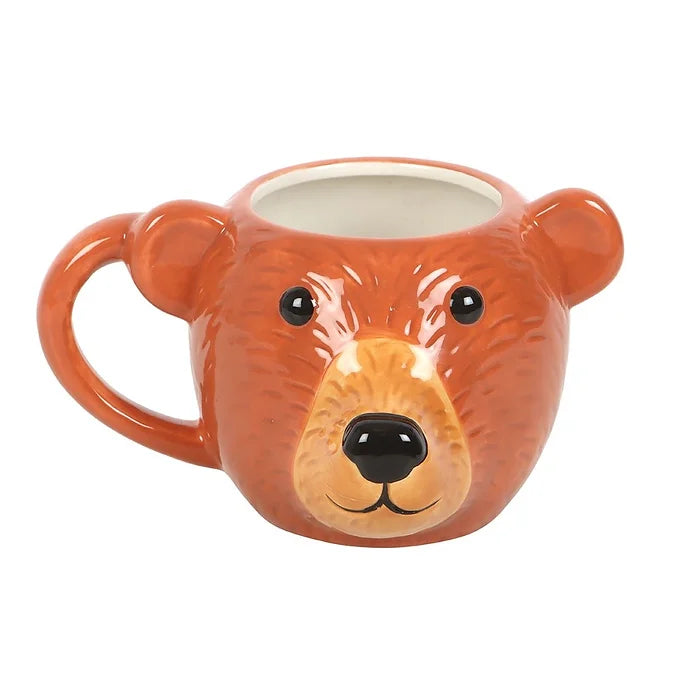 Bear Shaped Ceramic Mug Daisy Devotion