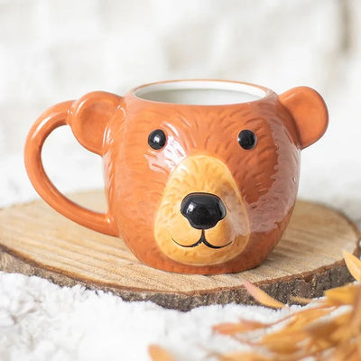 Bear Shaped Ceramic Mug Daisy Devotion