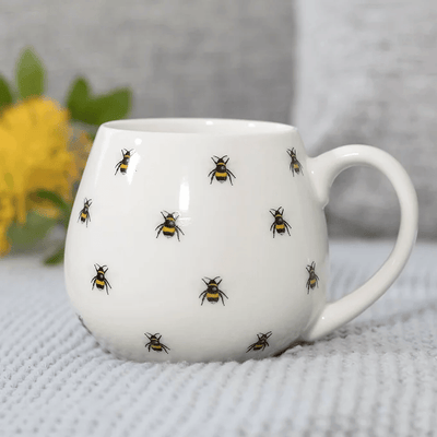 Bee Print Ceramic Mug Daisy Devotion