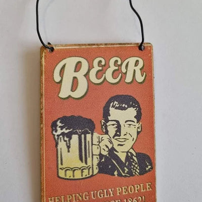 Beer Mini Retro Style Sign Daisy Devotion