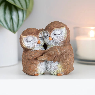 Birds of a Feather Owl Couple Daisy Devotion