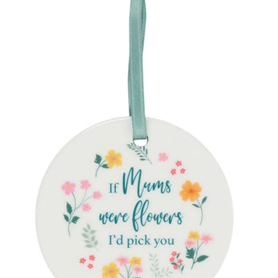 Botanical Hanging Ceramic Sign 2 Daisy Devotion