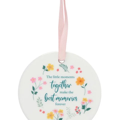 Botanical Hanging Ceramic Sign 3 Daisy Devotion
