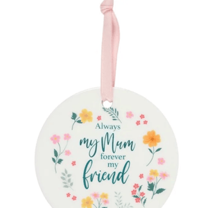 Botanical Hanging Ceramic Sign Daisy Devotion
