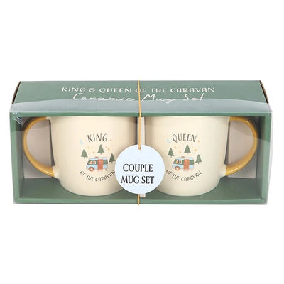 Camping King and Queen Couples Mug Set Daisy Devotion