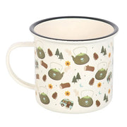 Camping Print Enamel Mug Daisy Devotion